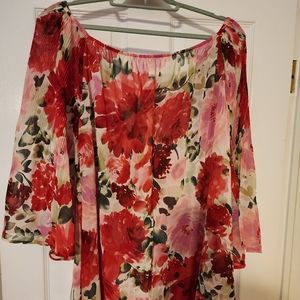 Boutique Style Sheer Floral Top
